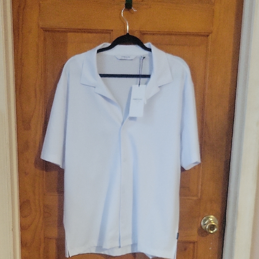 NWT KENNETH COLE BUTTON-DOWN SHIRT IN WHITE SIZE XL